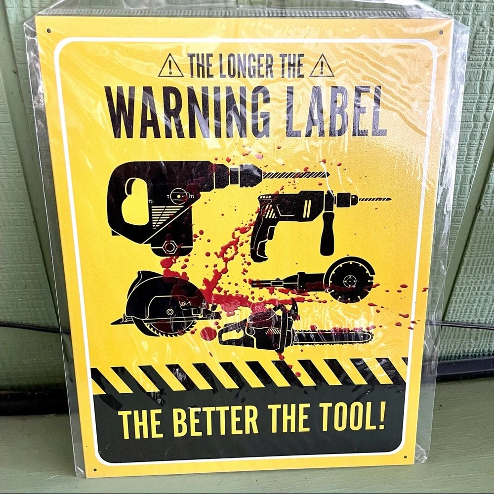 NEW Tool Warning Label Metal Sign